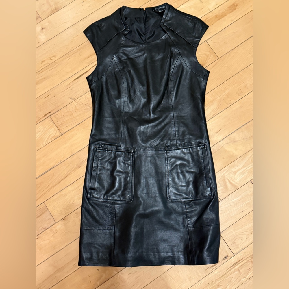 Etcetera vintage Black Leather dress